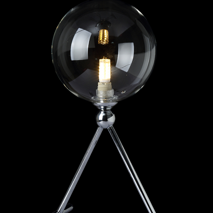 Настольная лампа интерьерная Crystal Lux FABRICIO LG1 CHROME/TRANSPARENTE