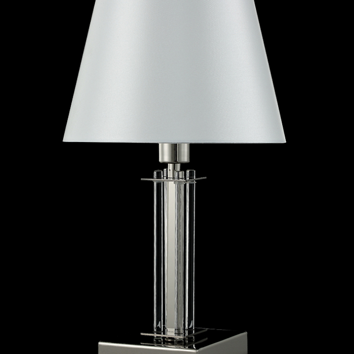 Настольная лампа интерьерная Crystal Lux NICOLAS LG1 NICKEL/WHITE