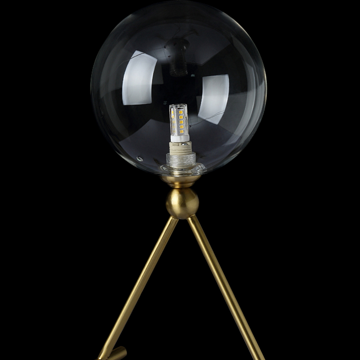 Настольная лампа интерьерная Crystal Lux ANDRES LG1 BRONZE/TRANSPARENTE
