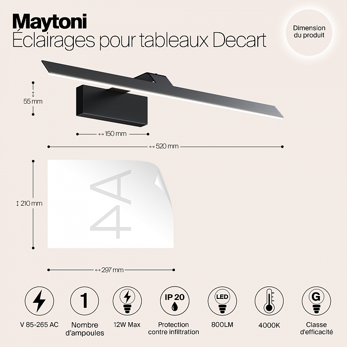 Интерьерная подсветка Maytoni MIR010WL-L12B4K