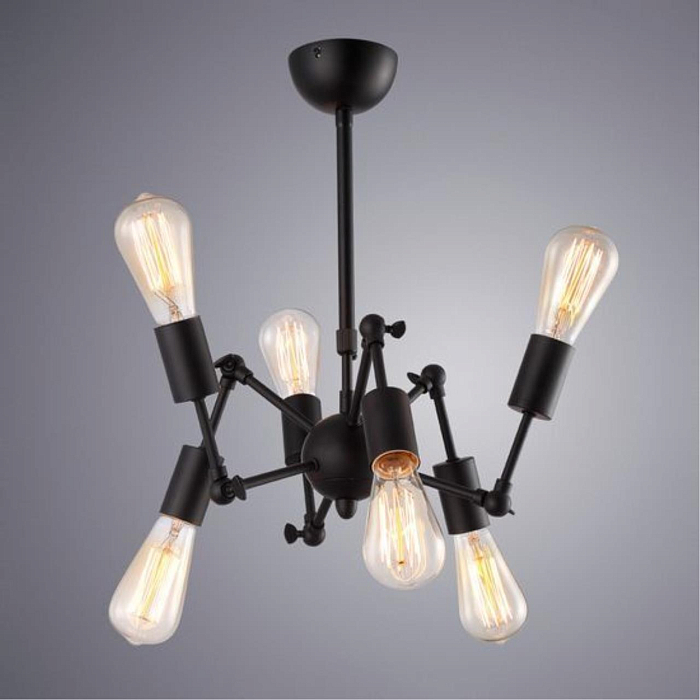 Люстра на штанге ARTE LAMP A9190LM-6BK
