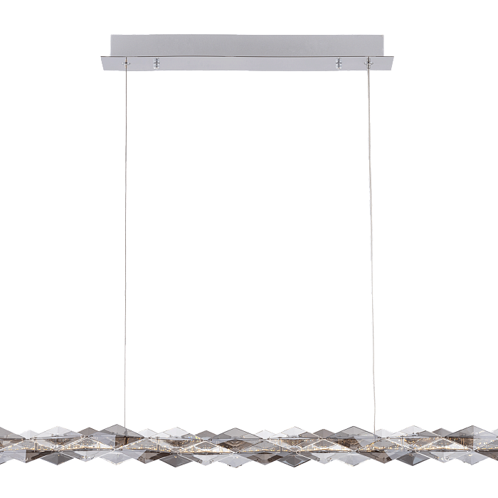 Люстра NewRgy 7278-1L CHROME+FINISH+CLEAR/SMOKY CRISTALL