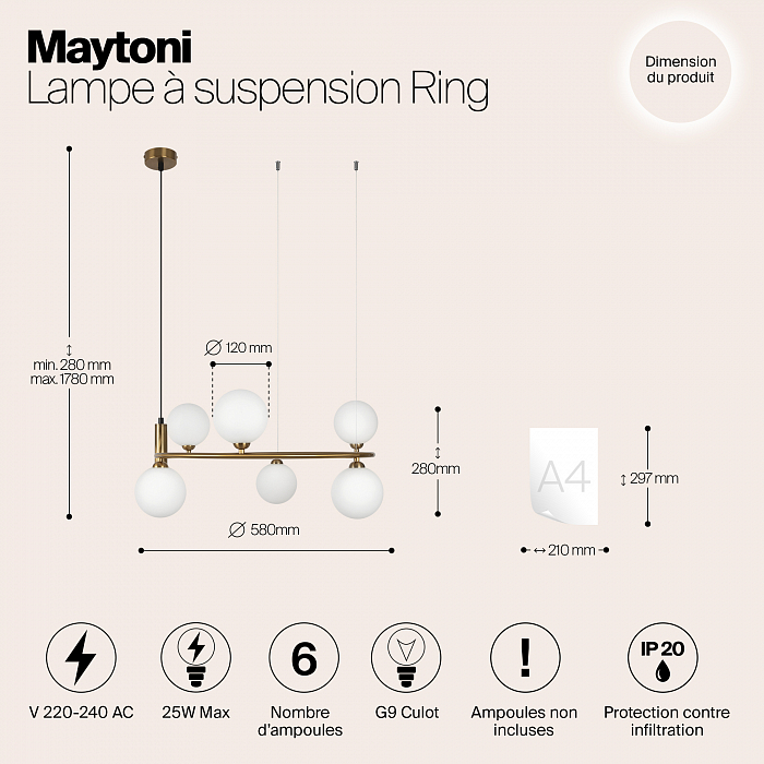 Светильник Maytoni MOD013PL-06BS1